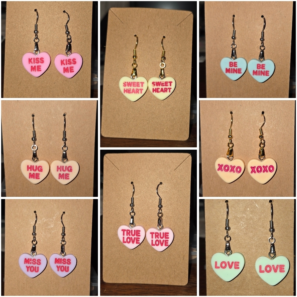 Valentine Earrings Choose Your Favorite Style! Listing Is For 1 Pair Of Earrings